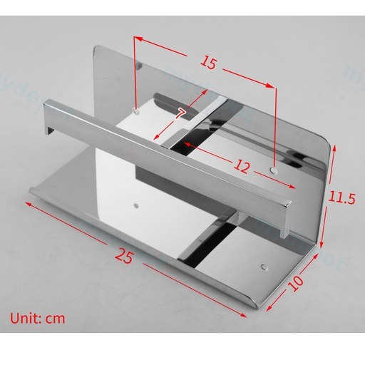 Sera Chrome Double Toilet Paper Holder with Cover