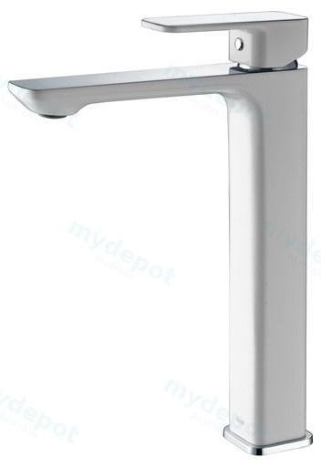 Seto High Rise Basin Mixer (Chrome & White)