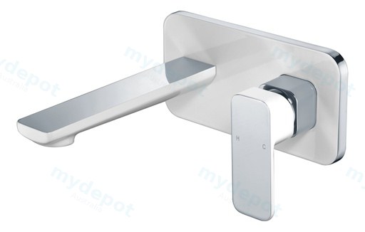 Seto Wall Basin Mixer(Chrome & White)