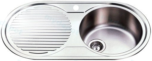 Cora Single Bowl Single Drainer Sink Abovemount One Tap Hole Right Hand Bowl 915 x 485mm(304 Stainless Steel)