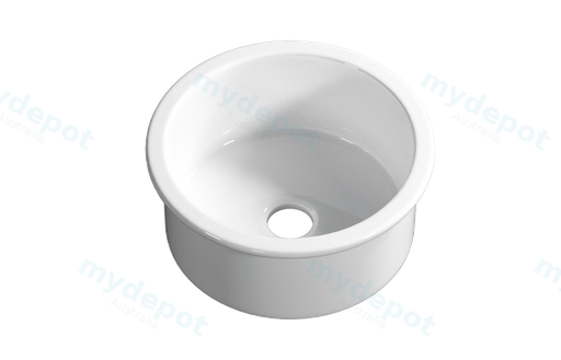 Size:460*460*232mm Gloss White Elba Fine Fireclay Bar Sink Grid And Waste Included