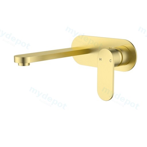 Sora SS Wall Basin Mixer Trim Kits Brushed Gold