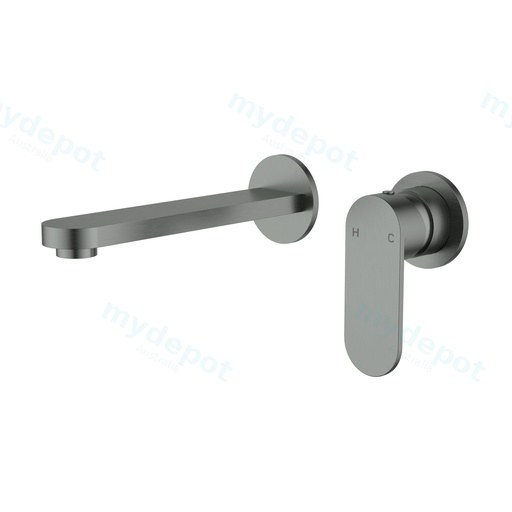 Sora SS Wall Basin Mixer Trim Kits With Separate Back Plate Gun Metal