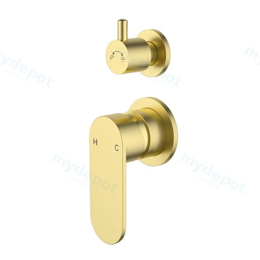 Sora SS Wall Diverter Mixer Trim Kits Brushed Gold