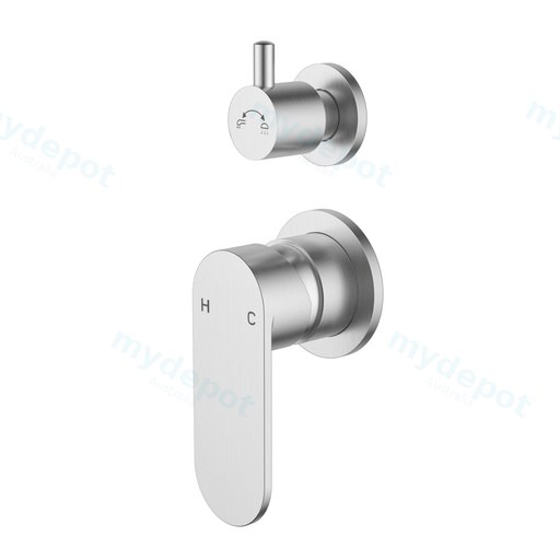 Sora SS Wall Diverter Mixer Trim Kits Brushed Stainless Steel