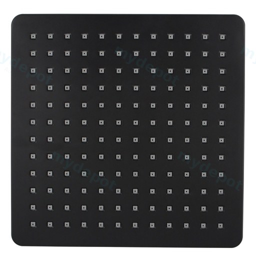 Square Black ABS Rainfall Shower Head 200mm