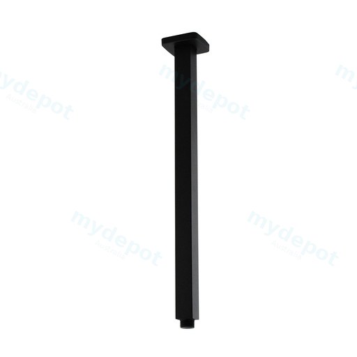Square Black Ceiling Shower Arm 400mm
