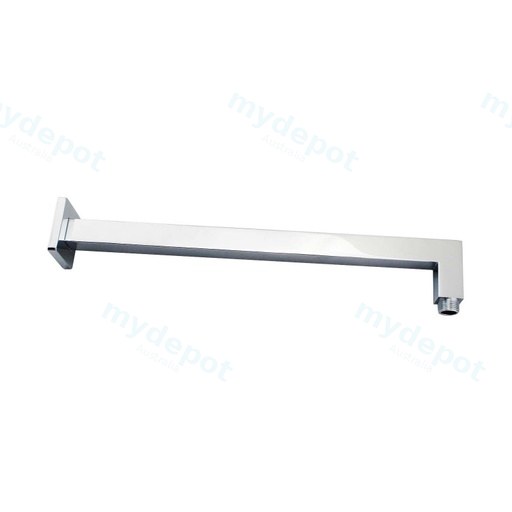 Square Chrome Brass Wall Mounted Shower Arm 400mm