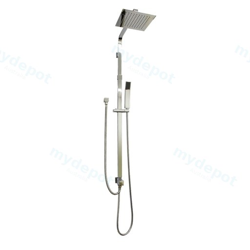 Square Chrome Shower Station without Shower Head and Handheld Shower