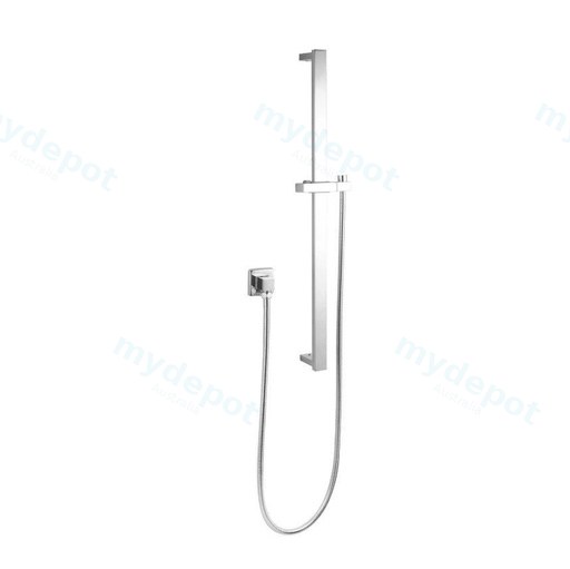 Square Chrome Hand Shower Rail without Handheld Shower(PVC Hose)