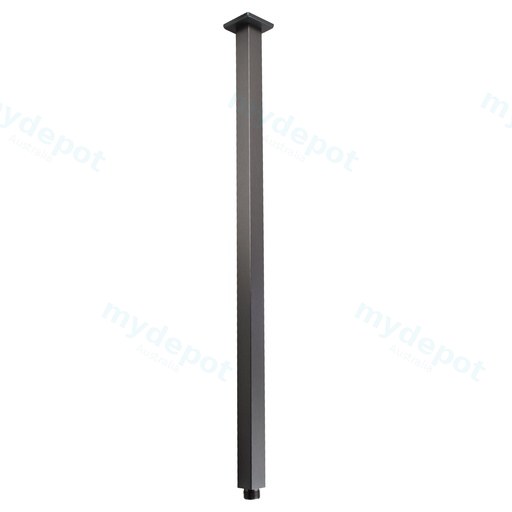 Square Gun Metal Grey Ceiling Shower Arm 600mm