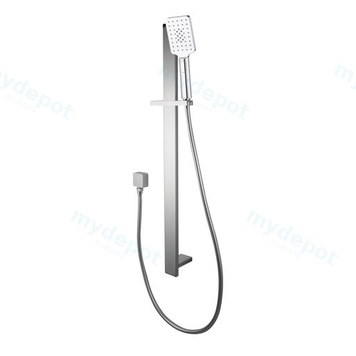 Square Chrome Sliding Shower Rail(ABS Handheld Shower)