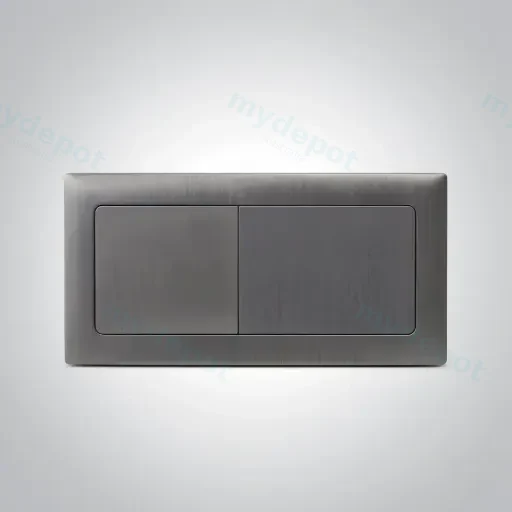 Square Press Button Gum Metal