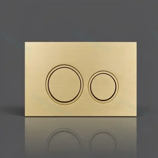 Stainless Steel Round Push Plate Brushed Gold