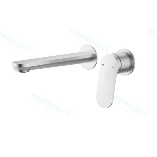 Sulu II Wall Basin Mixer Trim Kits With Separate Cover Plate Brushed Nickel