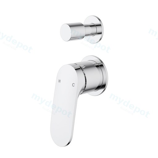 Sulu II Wall Diverter Mixer Trim Kits With Separate Cover Plate Chrome