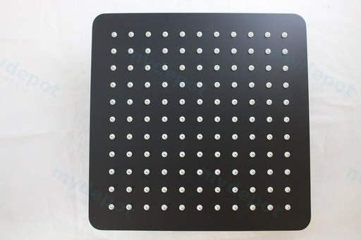 Super-slim Square Black Rainfall Shower Head 250mm