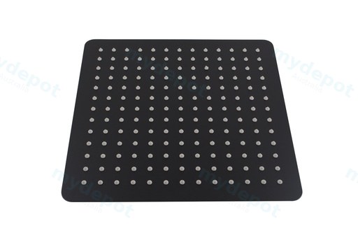 Super-slim Square Black Rainfall Shower Head 300mm