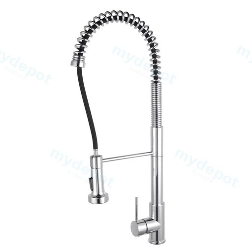 Tall Spring Chrome Pull Out Kitchen Sink Mixer Tap