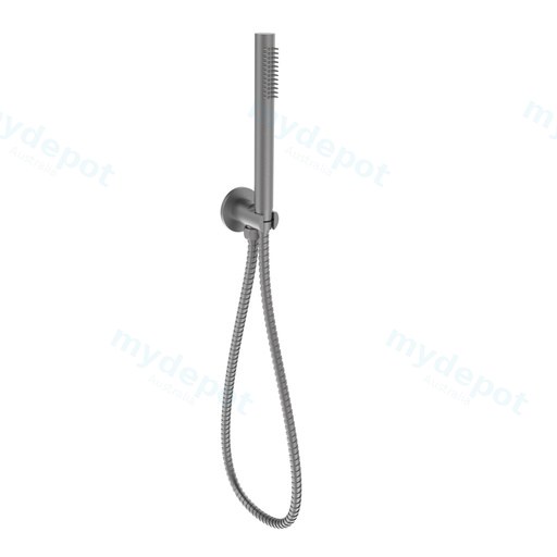 Tube Hand Shower On Wall Outlet Bracket  Gun Metal