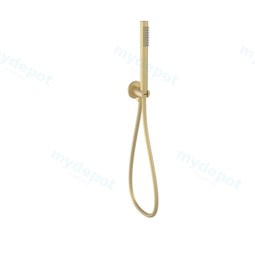 Tube Hand Shower On Wall Outlet Bracket Brushed Gold