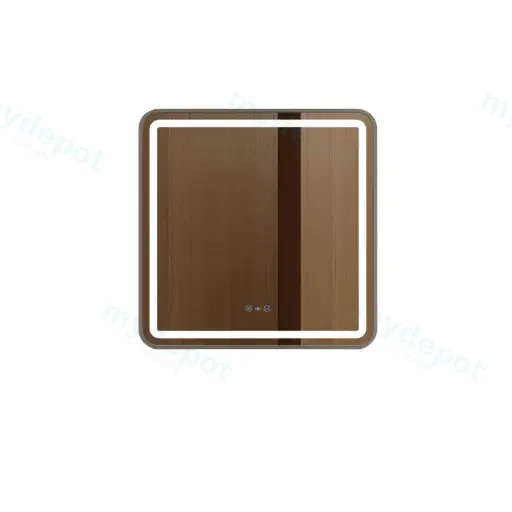Venus Series 900x750x45mm Gun Metal Square LED Mirror