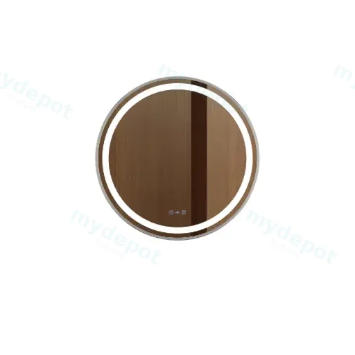 Venus Series 900x900x35mm Brushed Nickel Round LED Mirror