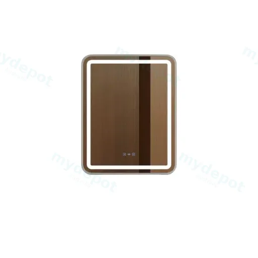 Venus Series 900x750x45mm Brushed Nickel Square LED Mirror