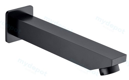 Yale Square Bath Spout 200mm(Matt Black)