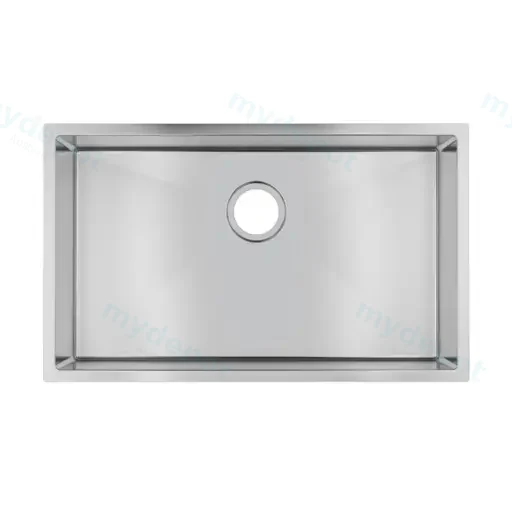 (C-762)Round Corner Chrome Stainless Steel Handmade Single Bowl Kitchen Sink 762*457*254mm