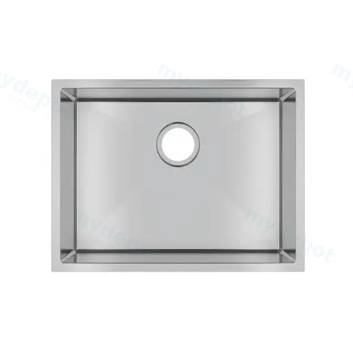 (C-600D)Round Corner Chrome Stainless Steel Handmade Single Bowl Kitchen Sink 600*450*300mm