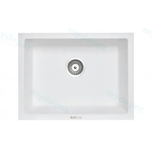 White Carysil Big Bowl Granite Single Bowl Stone Kitchen Sink 610*457mm