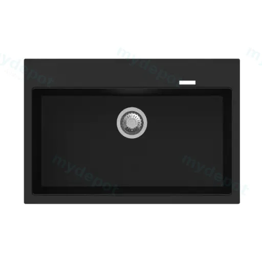 Black Carysil Waltz 780 Granite Single Bowl Stone Kitchen Sink 780*510*220mm