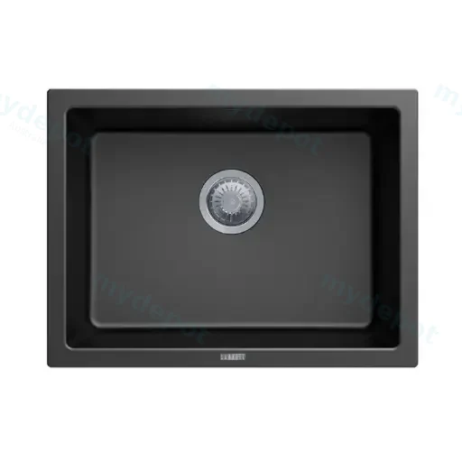 Black Carysil Big Bowl Granite Single Bowl Stone Kitchen Sink 610*457mm