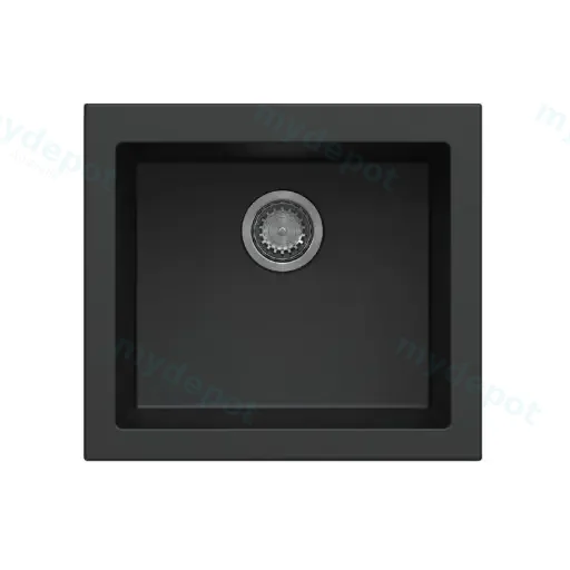 Black Carysil Maples N100U Granite Single Bowl Stone Kitchen Sink 540*473*241mm(Undermount Only)