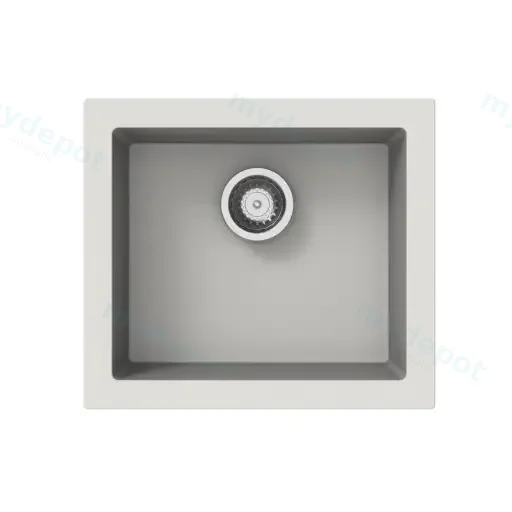 White Carysil Maples N100U Granite Single Bowl Stone Kitchen Sink 540*473*241mm(Undermount Only)