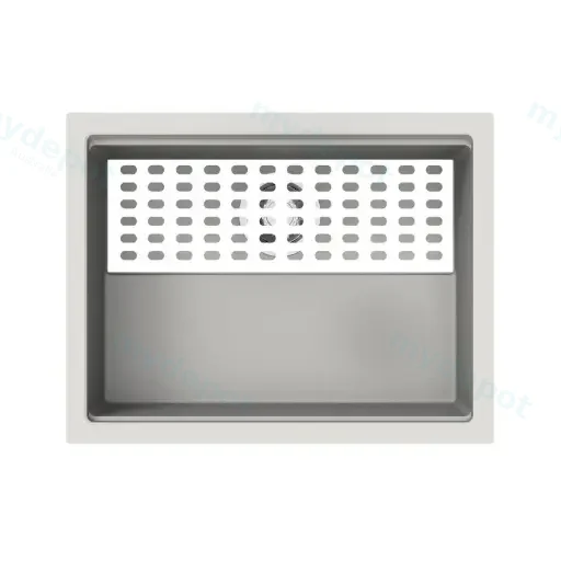 White Carysil Harmony Big Bowl Granite Single Bowl Stone Kitchen Sink 610*457*253mm(With Bottom Grid & Colander)