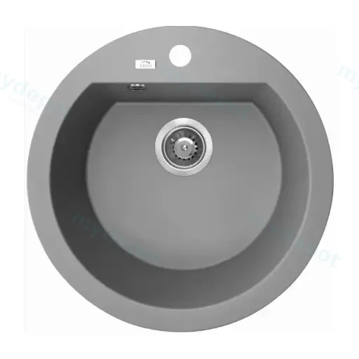 Laveo  Dafne Grey Granite Single Bowl Stone Kitchen Sink 510*205mm(Including Space Saving Siphon And Click-Clack Plug)