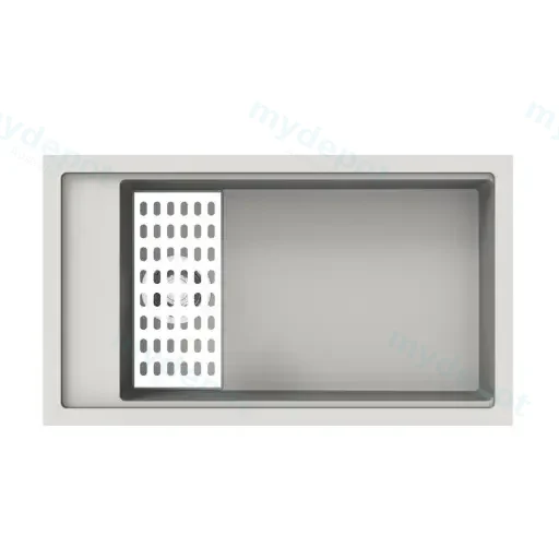 White Carysil Harmony SD780 Granite Single Bowl Stone Kitchen Sink 780*460*250mm(With Bottom Grid & Colander)