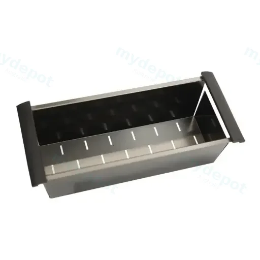 Gun Metal Black Stainless Steel Kitchen Sink Colander 450*190*130mm