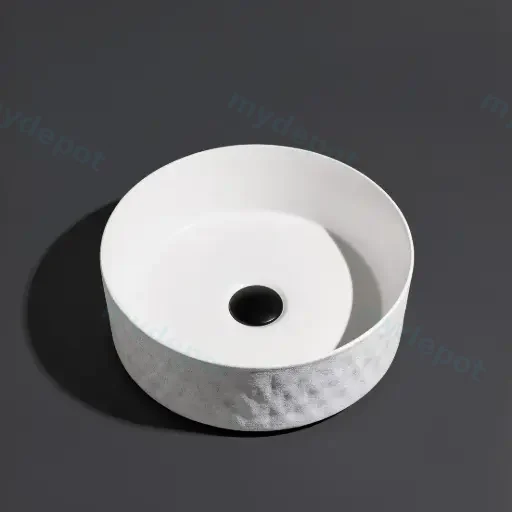 365*365*120mm Polar Textured Exterior Finish With Diamond Pattern & Matte White Interior Finish Above Counter Basin(32mm Nonoverflow)