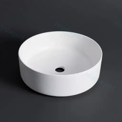 360*360*125mm Matte White Above Counter Basin(32mm Nonoverflow)