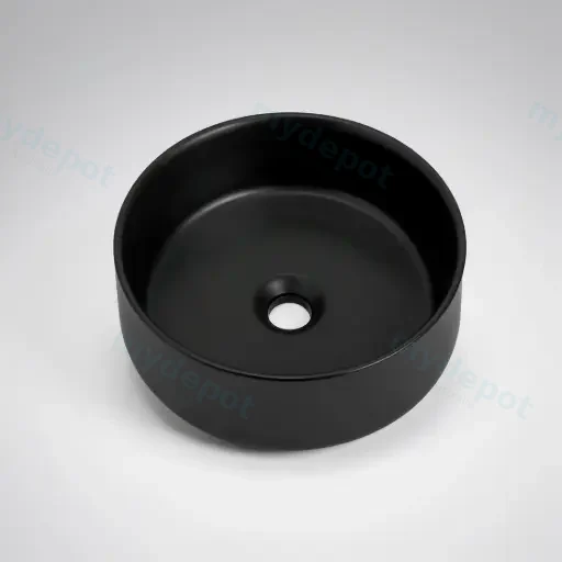 360*360*125mm Matte Black Above Counter Basin(32mm Nonoverflow)