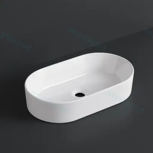 520*300*120mm Gloss White Above Counter Basin(32mm Nonoverflow)