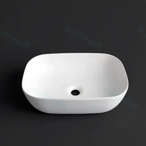 455*320*135mm  Matte White Above Counter Basin(32mm Nonoverflow)