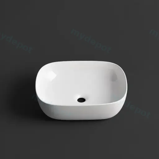 485*395*145mm Gloss White Above Counter Basin(32mm Nonoverflow)