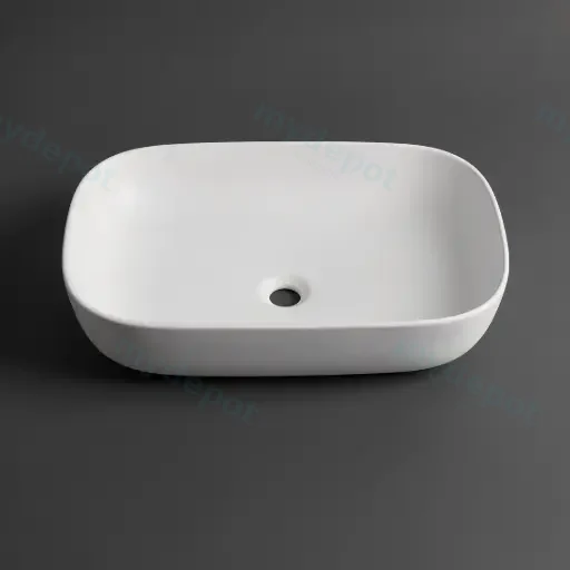 610*400*150mm Matte White Above Counter Basin(32mm Nonoverflow)