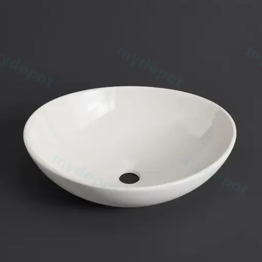 410*330*145mm Gloss White Above Counter Basin(32mm Nonoverflow)
