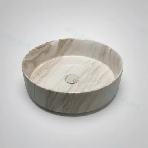 400*400*130mm Gloss Stone Marble Above Counter Basin(32mm Nonoverflow)