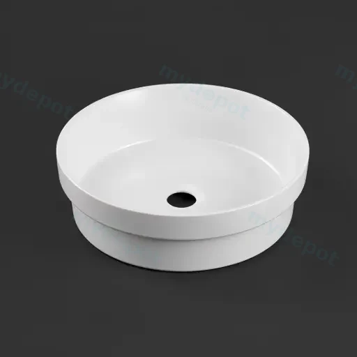 400*400*145mm Gloss White Insert Basin(32mm Nonoverflow)